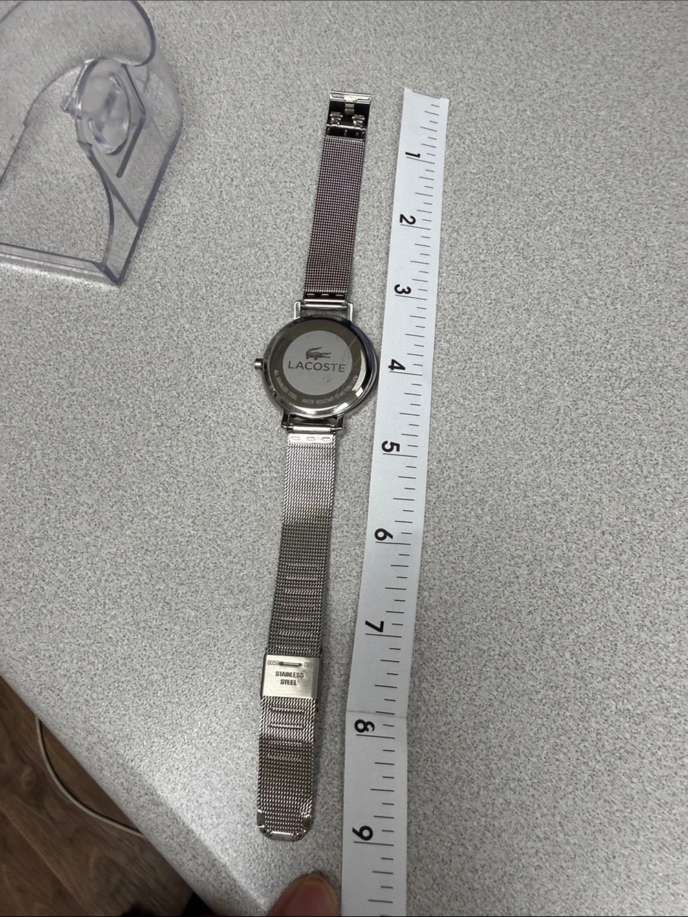 Lacoste Silver Stainless Steel Mesh Strap Watch